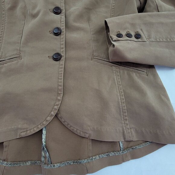 Coldwater Creek Jacket Womens 14 Brown Riding Blazer Leather Buttons Equestrian - Picture 8 of 14
